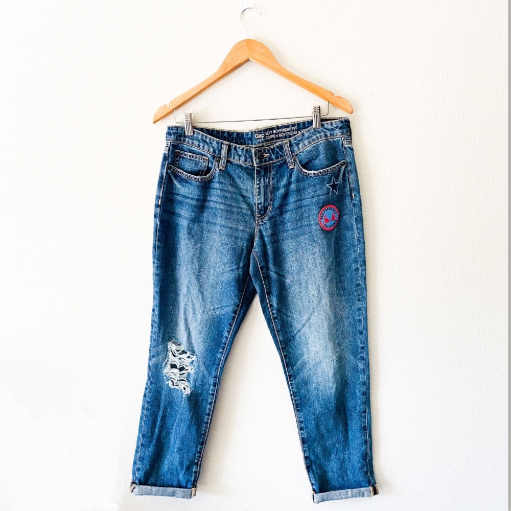 GAP boyfriend sexy jeans San Francisco patch